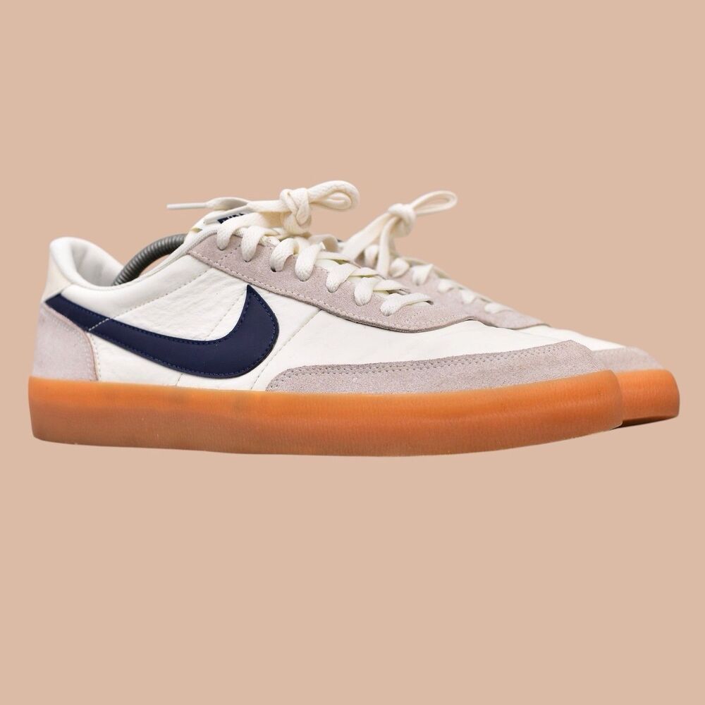 Nike Killshot Men's Size 11 Sneaker White Tan Leather Midnight Sail Swoosh - Picture 10 of 10